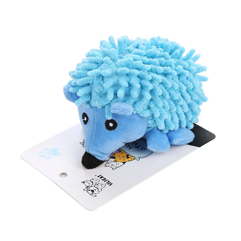 Флисовая игрушка для собак плюшевая ежик с голосом устойчивая к укусам