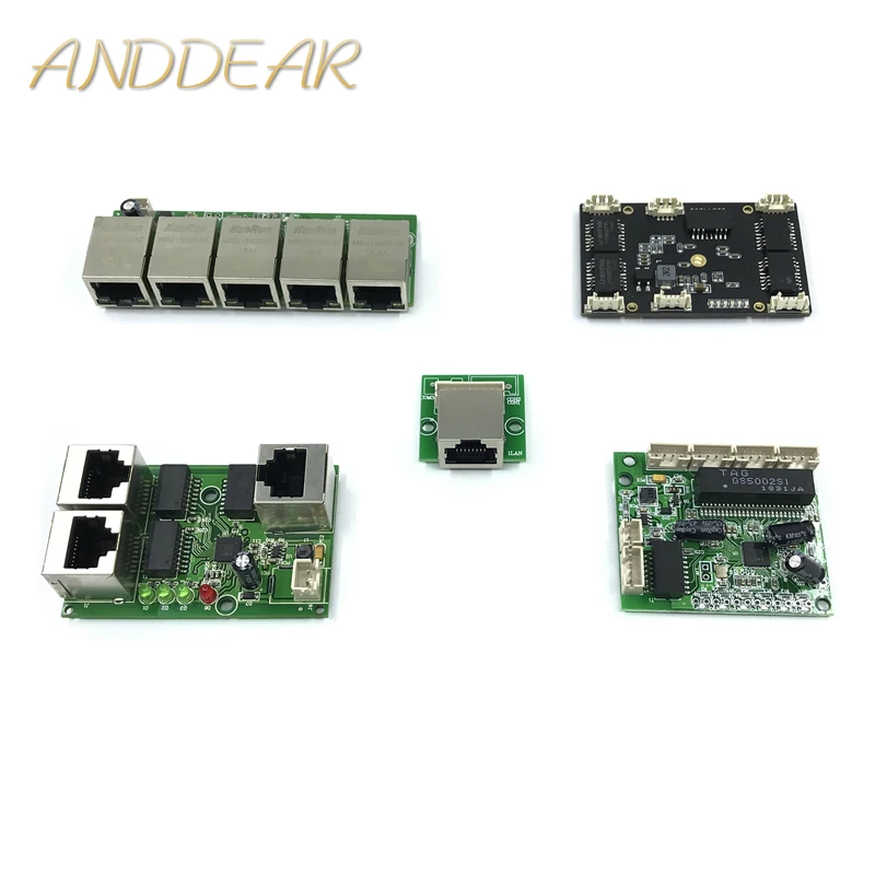 

Unmanaged 3/5port 10/100M industrial Ethernet switch module PCBA board OEM Auto-sensing Ports PCBA board OEM Motherboard