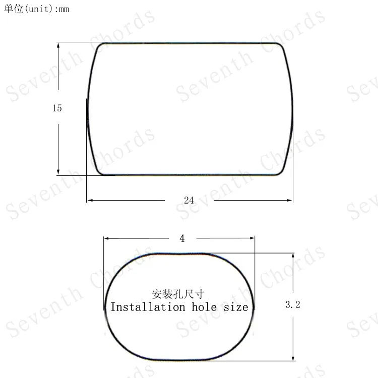 6 шт. резиновые большие прямоугольные колышки для тюнинга гитары тюнеры головки
