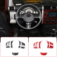 for toyota fj cruiser 2007 2021 abs carbon fiberred car steering wheel button decoration cover sticker car interior accessories