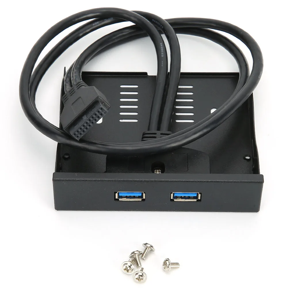 

USB3.0 Floppy Front Panel 3.5'' Floppy Bay 19 Pin to 2 Interface USB3.0 HUB