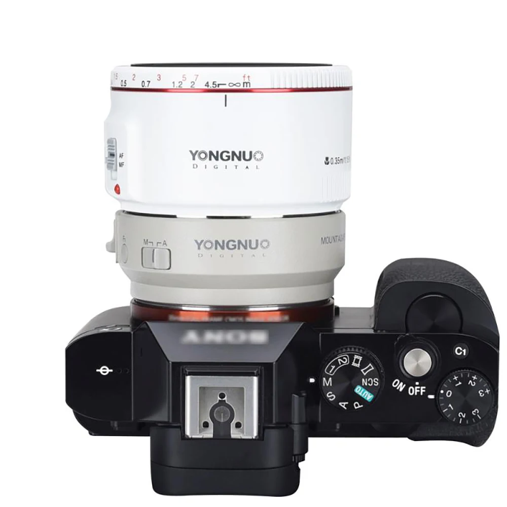 Крепление объектива Cadiso YONGNUO YN-EF-E II Smart Adapter для Canon EF EOS к Sony NEX E-Mount A9 A7 A7RIII A7SII A6500 A6000