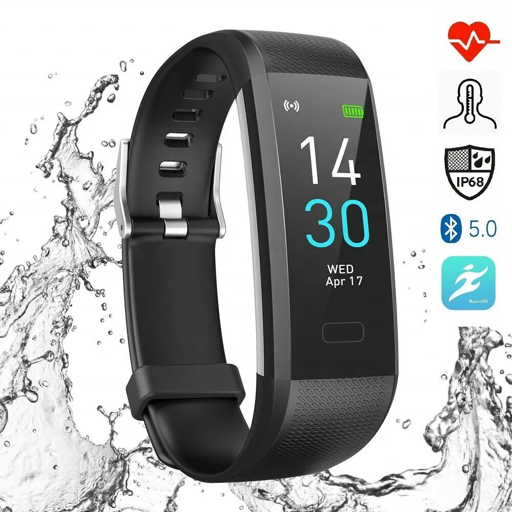 

RIBOM FITNESS PRO FITBIT STYLE ACTIVITY TRACKER SMART WATCH BAND HEART RATE STEPS Elderly Health Watch Sports