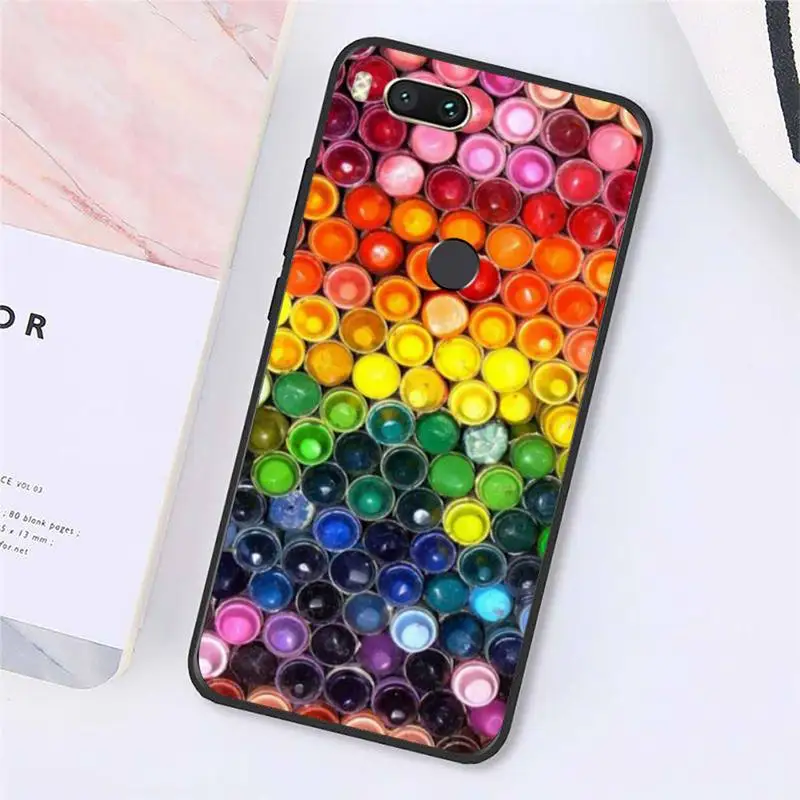 

Watercolors Set Paint Palette Painting Box Phone Cases For Xiaomi Redmi note 7 8 9 t k30 max3 9 s 10 pro lite funda coque