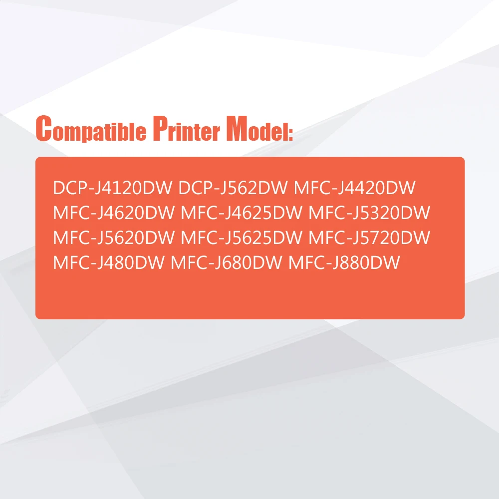 20x для Brother LC1240 LC1280 LC 1280XL чернильный картридж MFC J280W J430W J825DW J5910DW J625DW J6510DW J6710DW J6910DW
