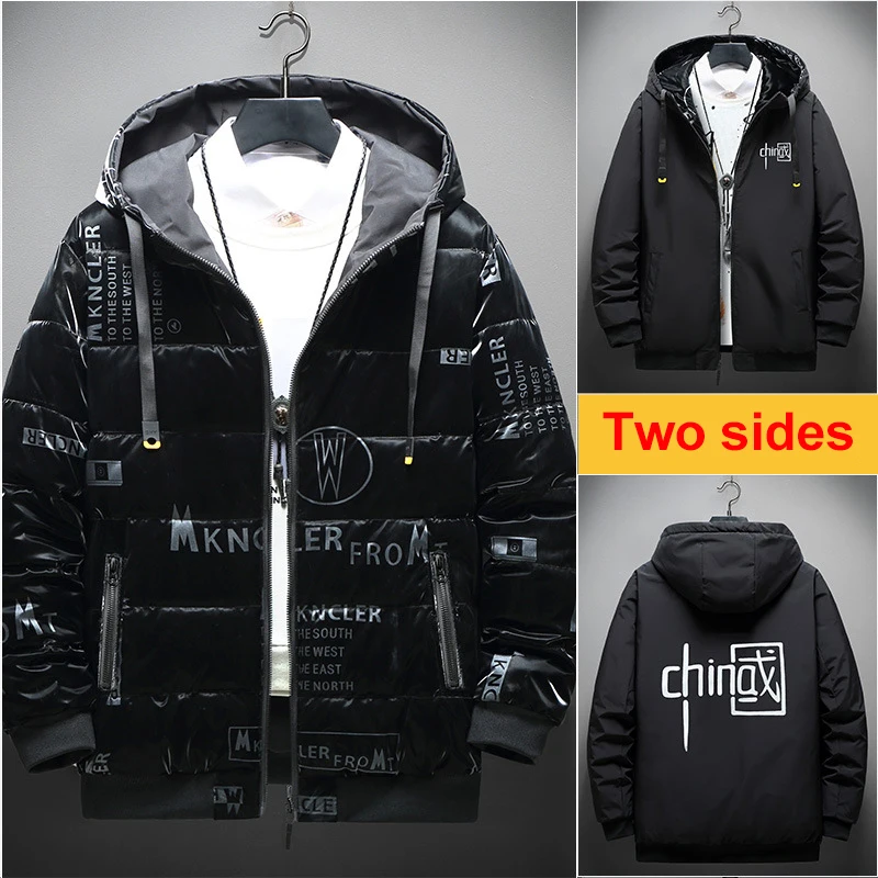 Plus Size 10XL Parkas Winter Padded Jackets Men Thickened Jacket Warm Hooded Coats Two Sides Jacket Male Outerwear Fashion