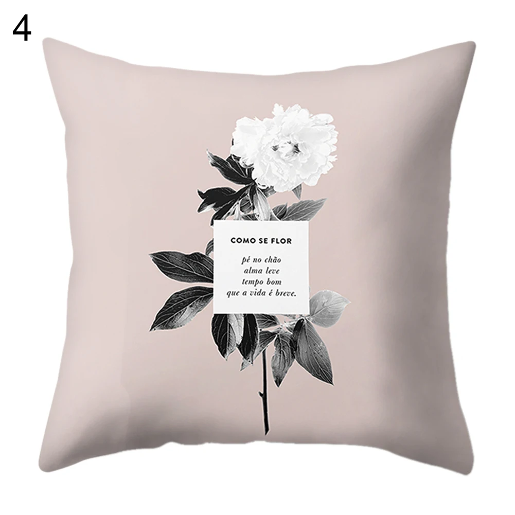 

Flower Letter Pillow Case Cushion Cover Sofa Bed Car Cafe Office Home Decoration