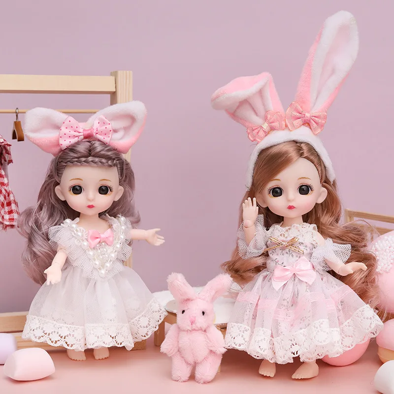 

16CM Gir Baby Dress Up Doll Decoration Ornaments Children Toy Gift