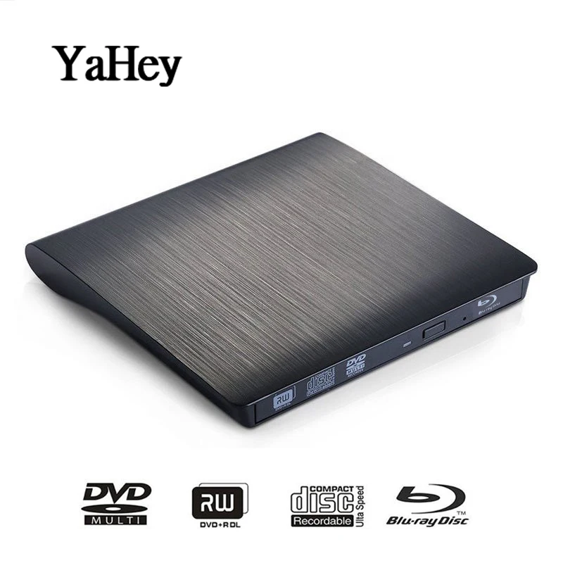 cd burner Новые USB 3,0 Внешний Blu-ray CD/DVD писатель оптический привод 3D фильмы 25/50 г BD-ROM плеер для портативных компьютеров - Цвет: cd burner