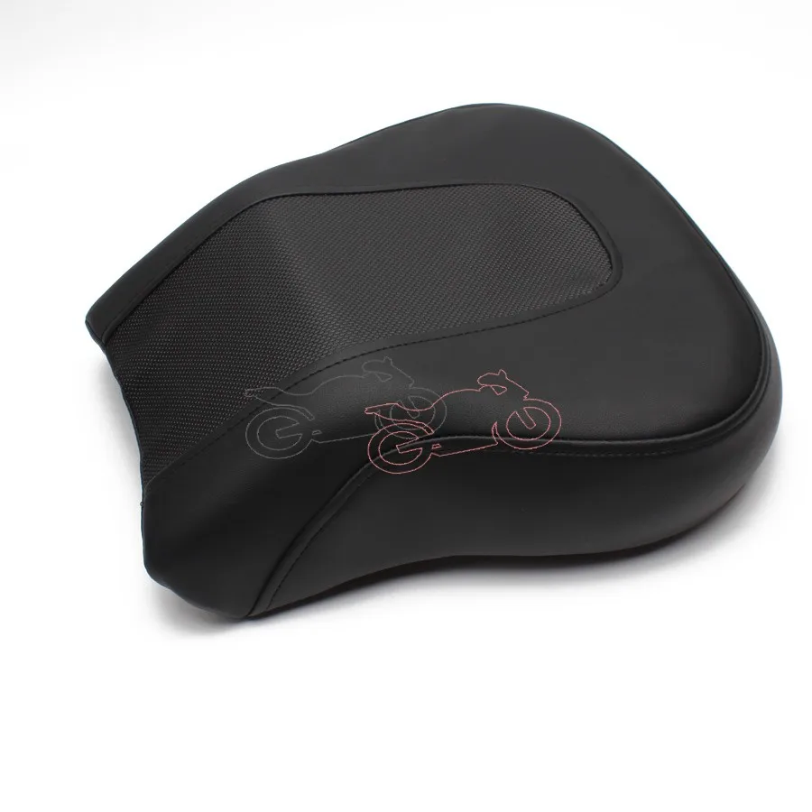 

1pcs Motorcycle Black Leather Rear Seat Pillion Passenger Seat Cushions For Harley Softail Fat Boy FLSTF 2008-2014