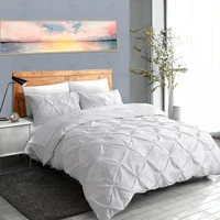 pleated cotton bedding set twin size bedding soft comfortable duvet cover set gray white cotton quilt cover pillowcase for beds