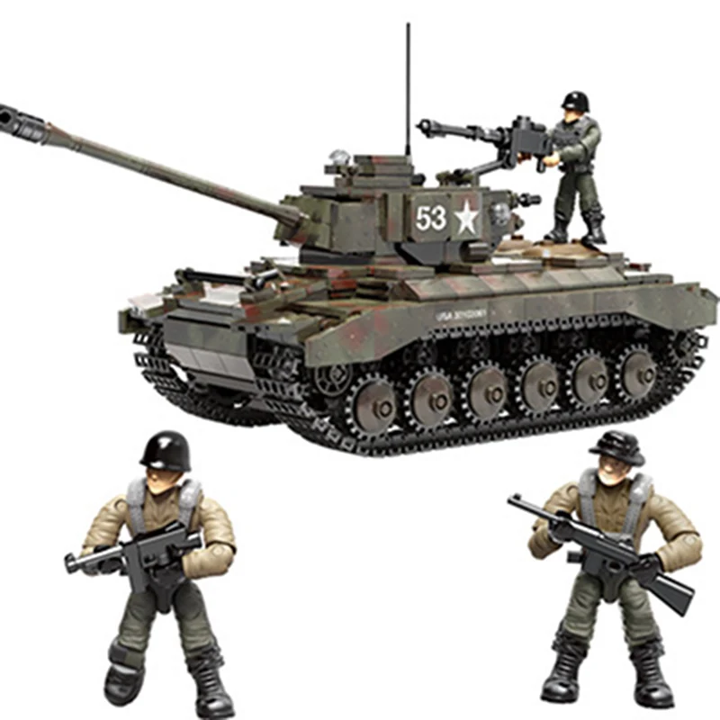 Новинка Просвечивающая военная модель танка США M26 Тяжелая советская T34 / 85 с