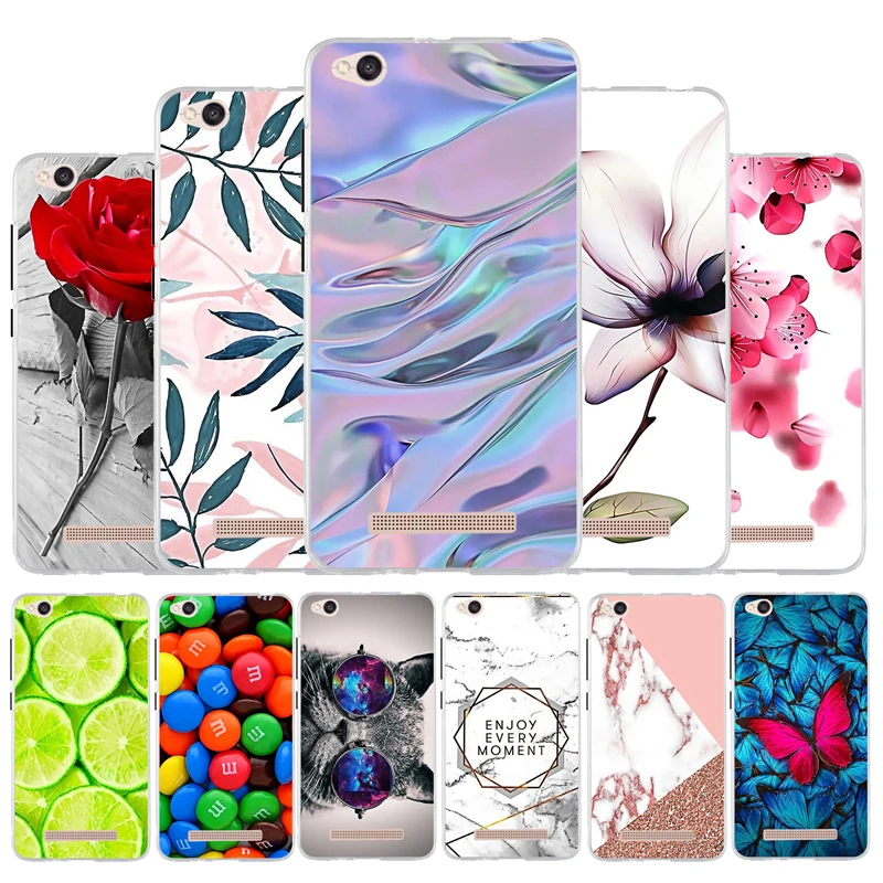 

For Xiaomi Redmi 4A Case on Phone Case Xiaomi Redmi4A Silicon Case For Funda Xiomi Redmi 4A 4 A Soft TPU Cover Bumper Flower Bag