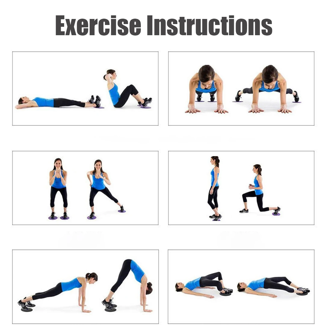 

Sliding Plate Gliding Discs Floor Slider Abdominal Trainer Fitness Gym Equipment for Yoga Home Workout Core Training 2 Pieces