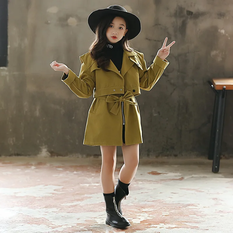 Хлопковая ветровка для больших девочек детская Весенняя верхняя одежда детское