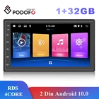 Автомагнитола Podofo, 2DIN, GPS, Android 10, 7 дюймов, WIFI, FM, RDS, 1 Гб + 32 ГБ, мультимедийный плеер для универсального Nissan, Kia, Toyota, Polo, VW, Hyundai