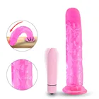 Вибратор пуля + гелевый фаллоимитатор реалистичный пенис с присоской интимные игрушки для женщин Товары для секса точка G Стимулятор влагалища большой фаллоимитатор
