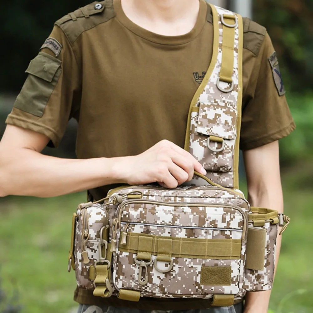 

Multifunctional Fishing Tackle Bags Big Capacity Lure Bag Single Shoulder Messenger Bag Waist Pack Fish Lures Gear Bag