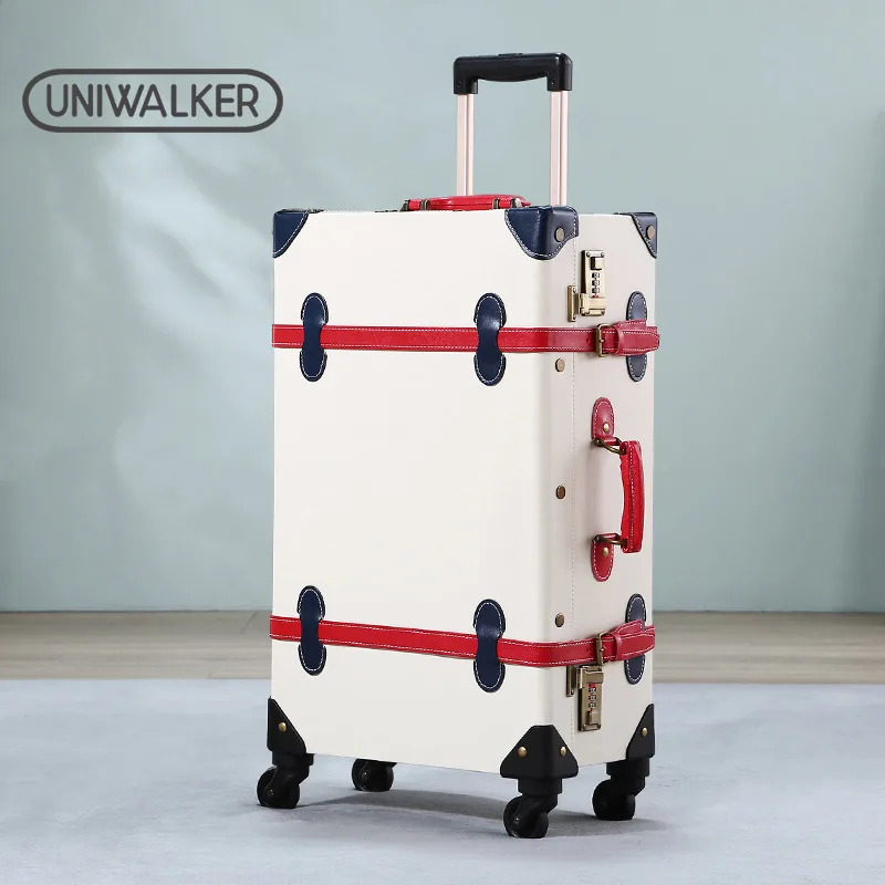 Fashion Brand Kids Carry On Luggage Travel Bag Rolling Designer Suit Case Vintage Children Suitcase Kid Retro Luggage Set