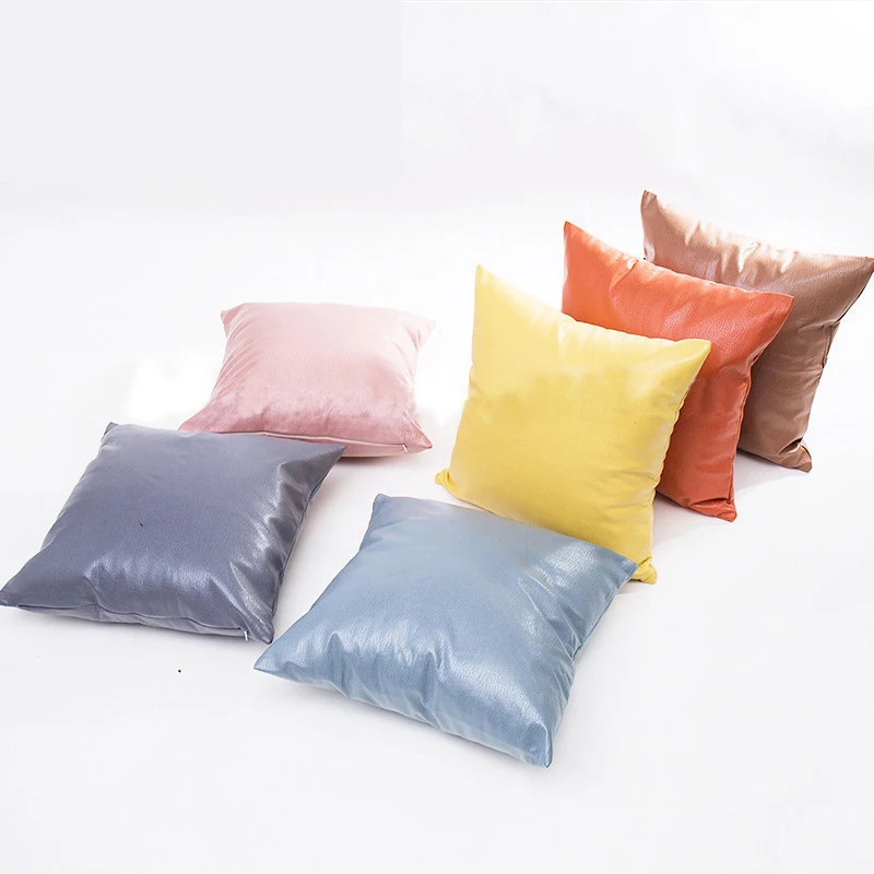 Простой чехол для подушки из искусственной кожи s домашний декоративный на талии