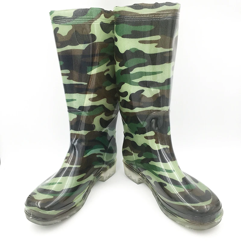 Aleafalling/женские камуфляжные непромокаемые сапоги до колена на нескользящей