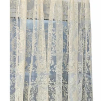 60 hot sale curtain flower pattern breathable polyester home window curtain for bedroom