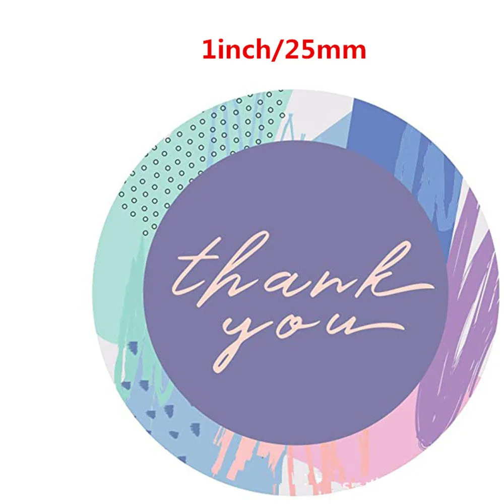 

500pcs Roll Round Thank You Stickers For Wedding Favors And Party Handmade Envelope Seal Stationery Sticker