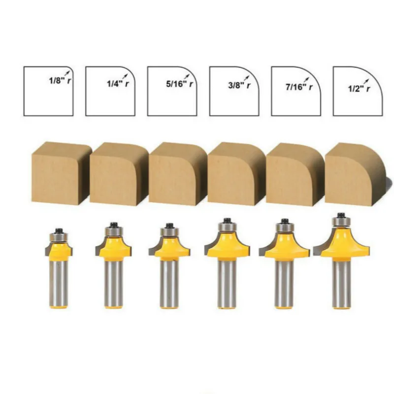 1 шт. 1/4 1/2 хвостовик деревообрабатывающие пазовые резаки угловая кромка круглая
