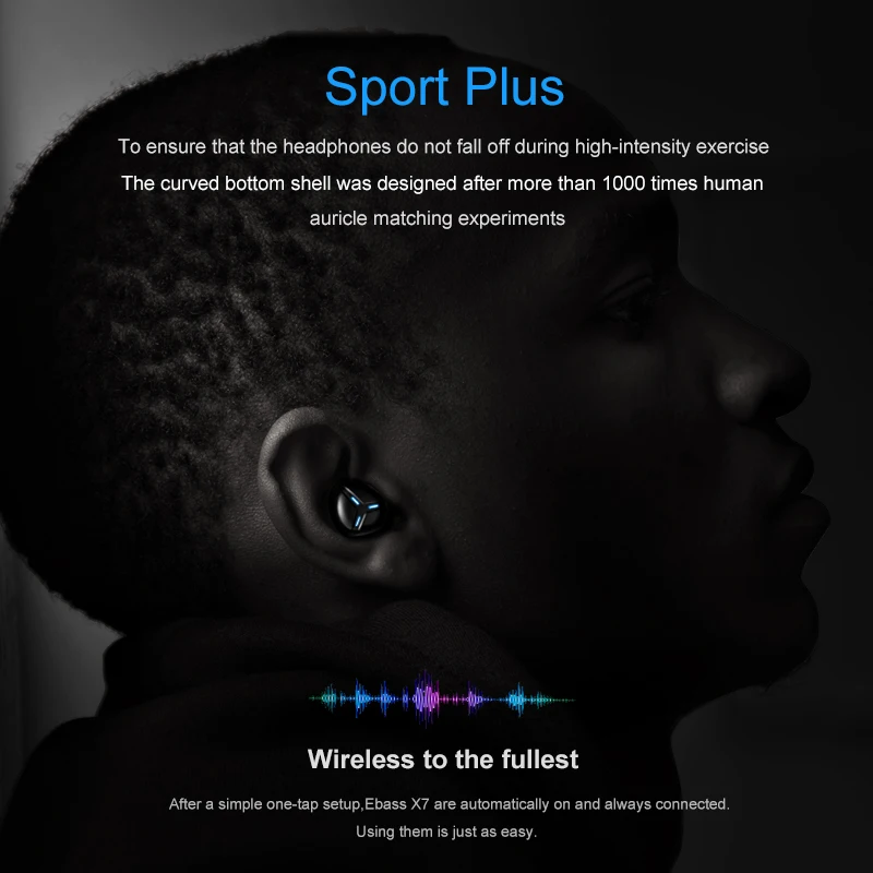 Беспроводные Мини наушники Bluetooth IPX7 водонепроницаемые TWS с микрофоном гарнитура