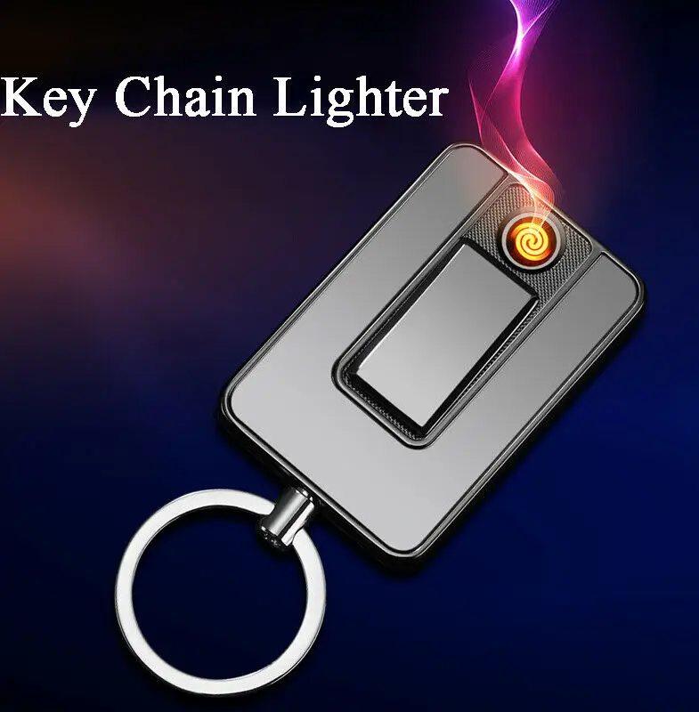 

Windproof USB Rechargeable Smart Electric Lighter Professional Lighter Keychain