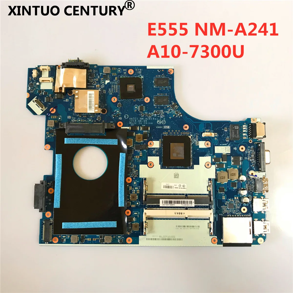 

For Lenovo ThinkPad E555 AATE1 NM-A241 Mianboard Laotop Motherboard E555 NM-A241 w/ A10-7300U CPU R5 M240 GPU