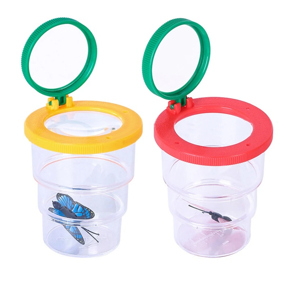 Living Box Folding Magnifier Jeweler Insect Loupe Feeding Case Transport Reptile Terrarium Habitat Plastic Wholesale Spider | Дом и сад