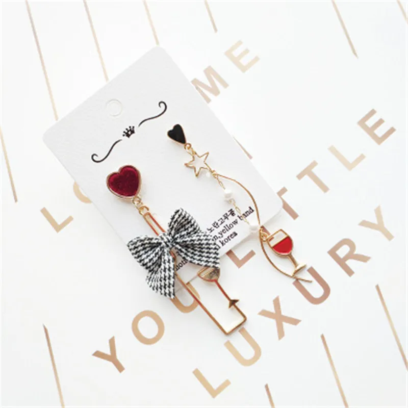 Корейские висячие серьги каваи милые клетчатые женские оптовые продажи с