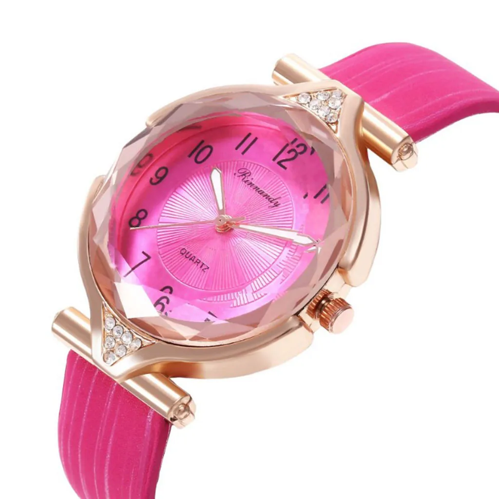 

Fashion Student Watches Casual Ladies Personality Crystal Rose Gold Dial Quartz WristWatches Women Clock Relogio Feminino /d