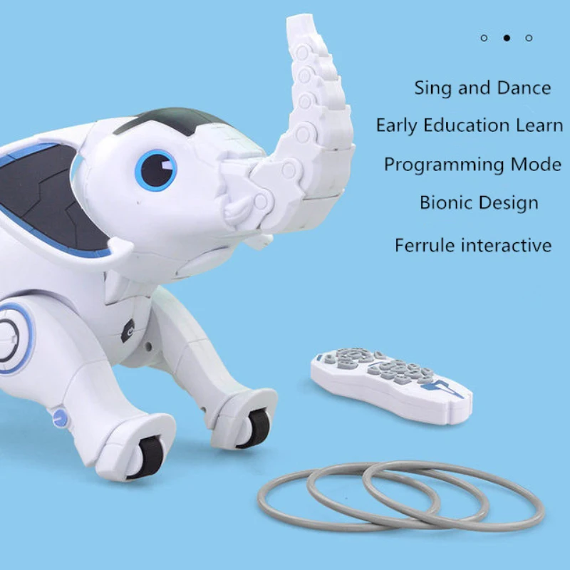 Remote Control Animal toy Bionic intelligent Dumbo Can Walk Stand Upside Down Sing Dance RC Robot Elephant Toys For Children | Игрушки и