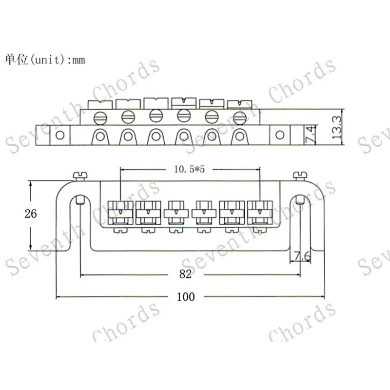 Комплект с 6 регулируемыми наконечниками для электрогитары|bridge tailpiece|saddle bridgefor