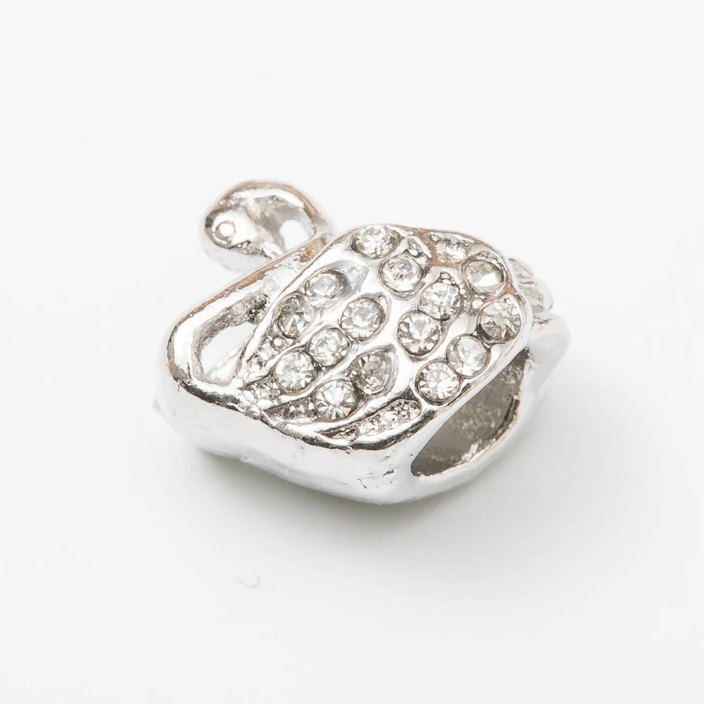 Посеребренные бусины подвески в виде лебедя 5 шт./лот Европейские Бусины сделай