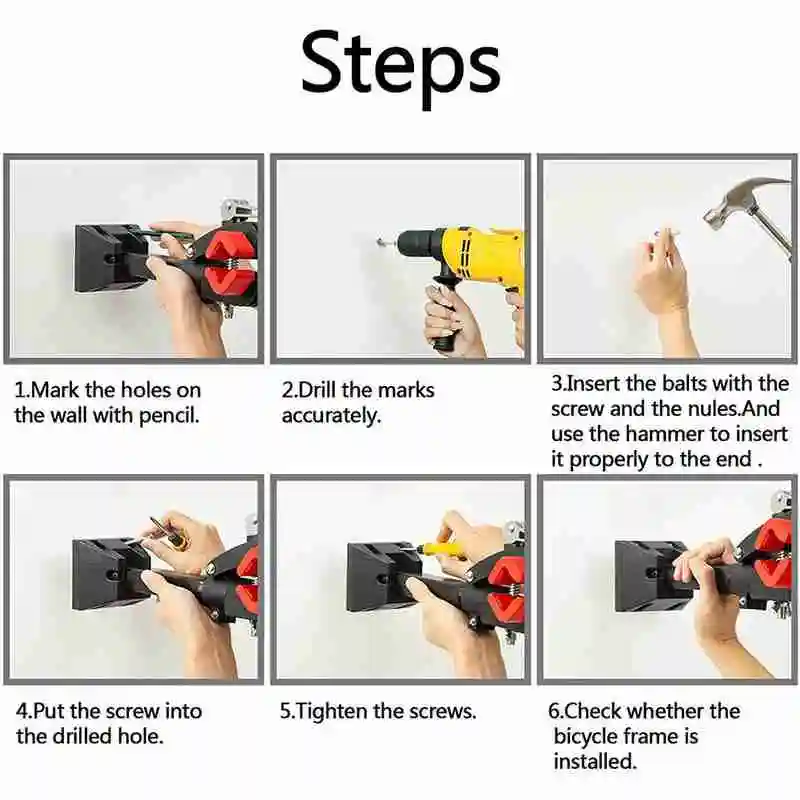 

Bicycle Accessories Indoor Wall Hanger, Bicycle Parking Rack E3C5