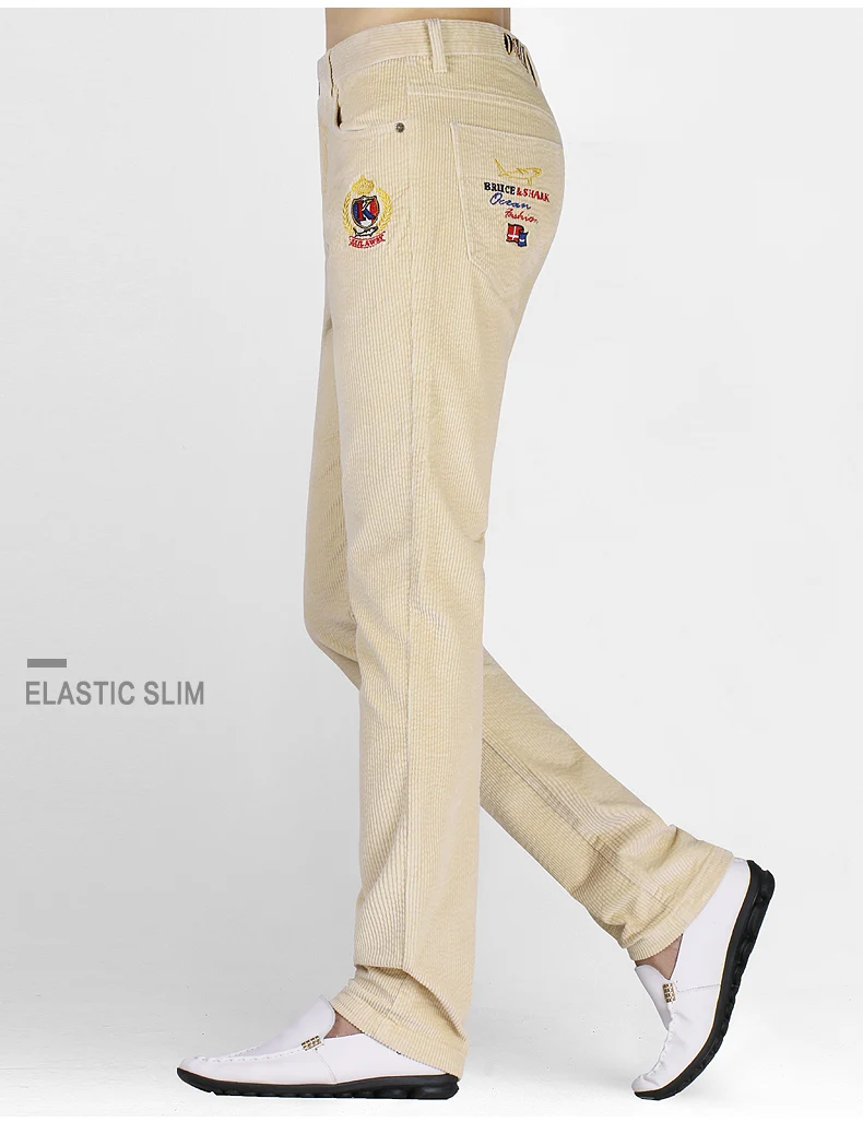 Corduroy Comfortable Trendly MenTrousers Smart Business Leisure Man Pants Straight Leg Streching Every day Ware big ize40 | Мужская