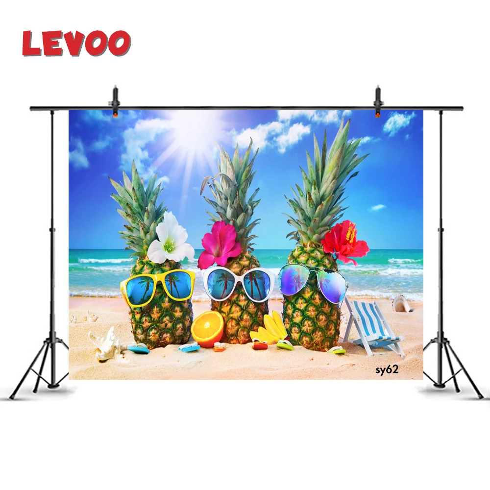 

LEVOO Photozone Background Summer Beach Hawaii Seaside Pineapple Party Backdrop Photography Photo Studio Shoot Props Photophone