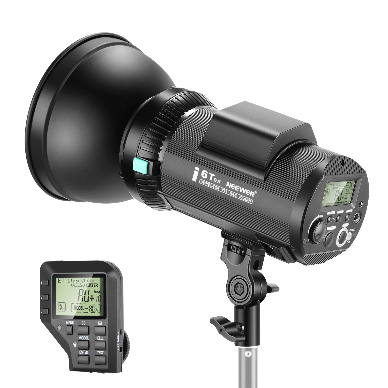 

Neewer i6T EX 600W 2.4G TTL Studio Strobe 1/8000 HSS Flash Monolight Compatible with Canon，Wireless Trigger/Modeling Lamp/Recycl