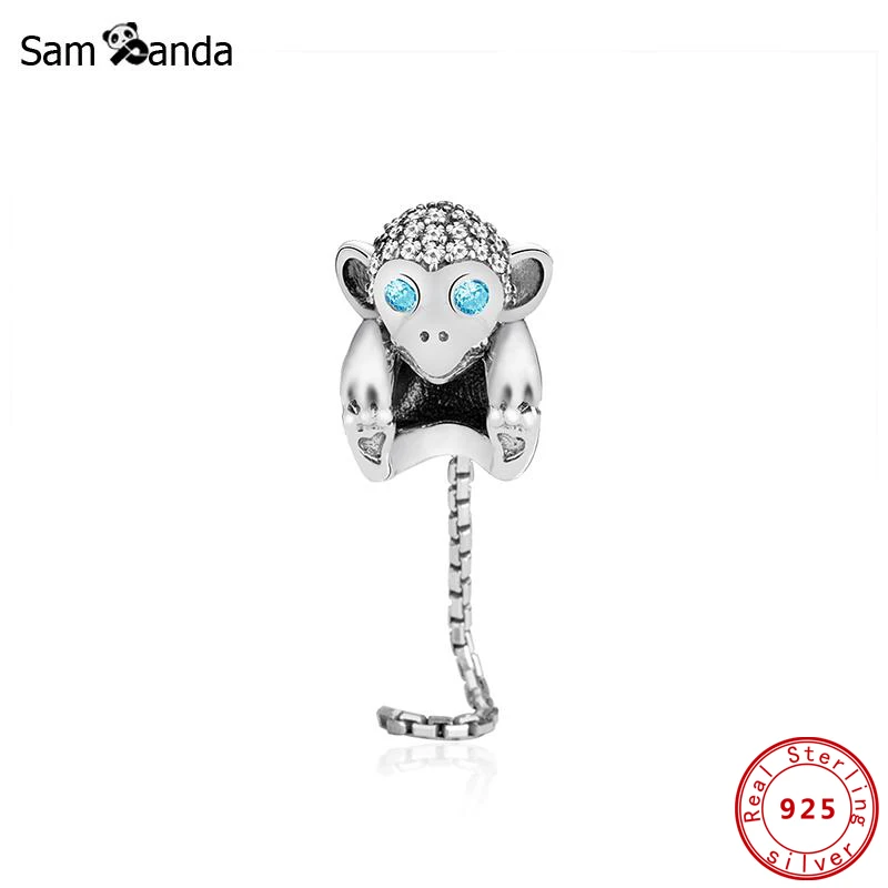 Подвески 925 пробы Серебряные Оригинальные Хрустальные Бусины Подходит браслет DIY