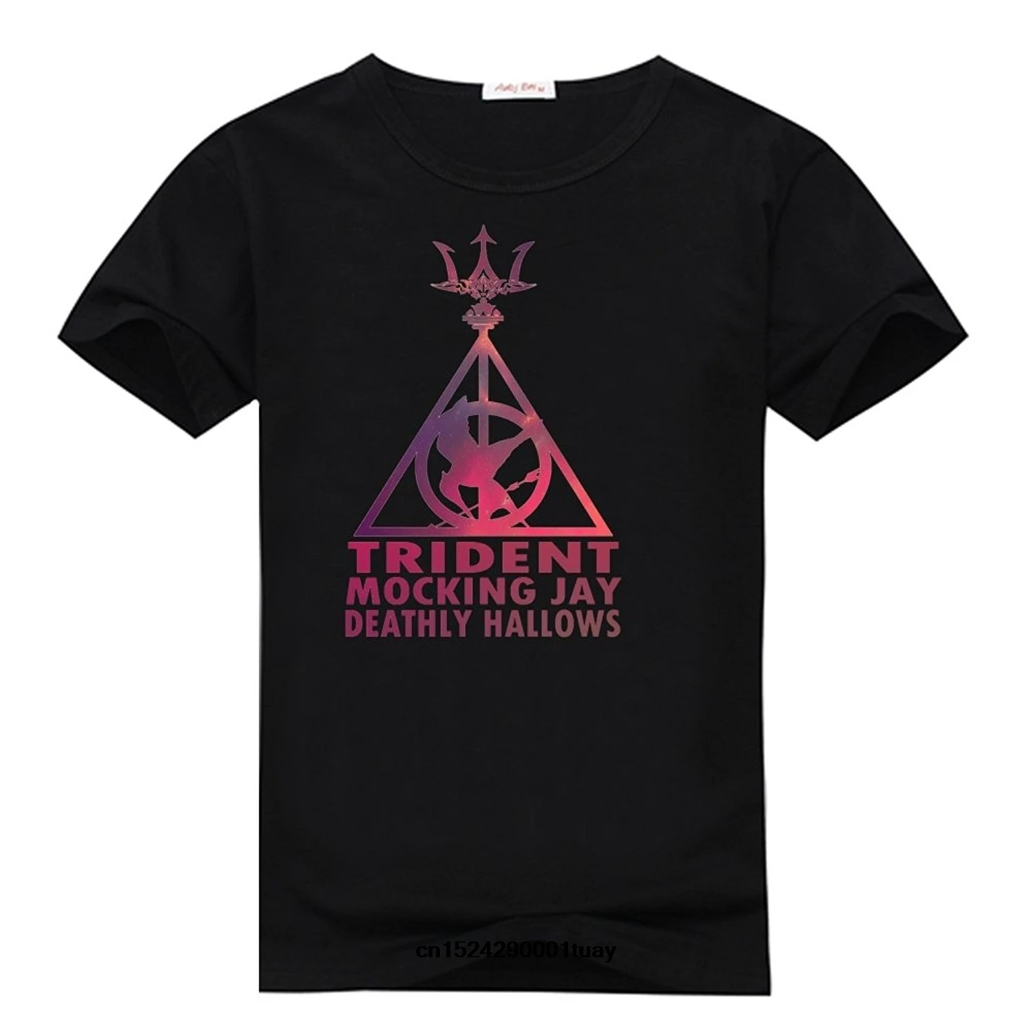 Мягкая мужская футболка из хлопка с принтом Перси Джексон Hernandey черная | Мужская