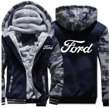 Ford толстовки зимняя мужская куртка мужской модный Повседневный шерстяным