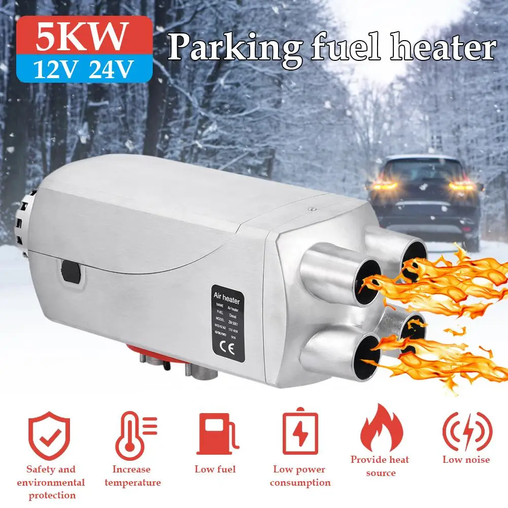 

Auxiliary Heater Car Parking Heater 5kw Diesels Air Heater For RV Motorhome Trailer Trucks Boats Heater With LCD Displa 24V/12V
