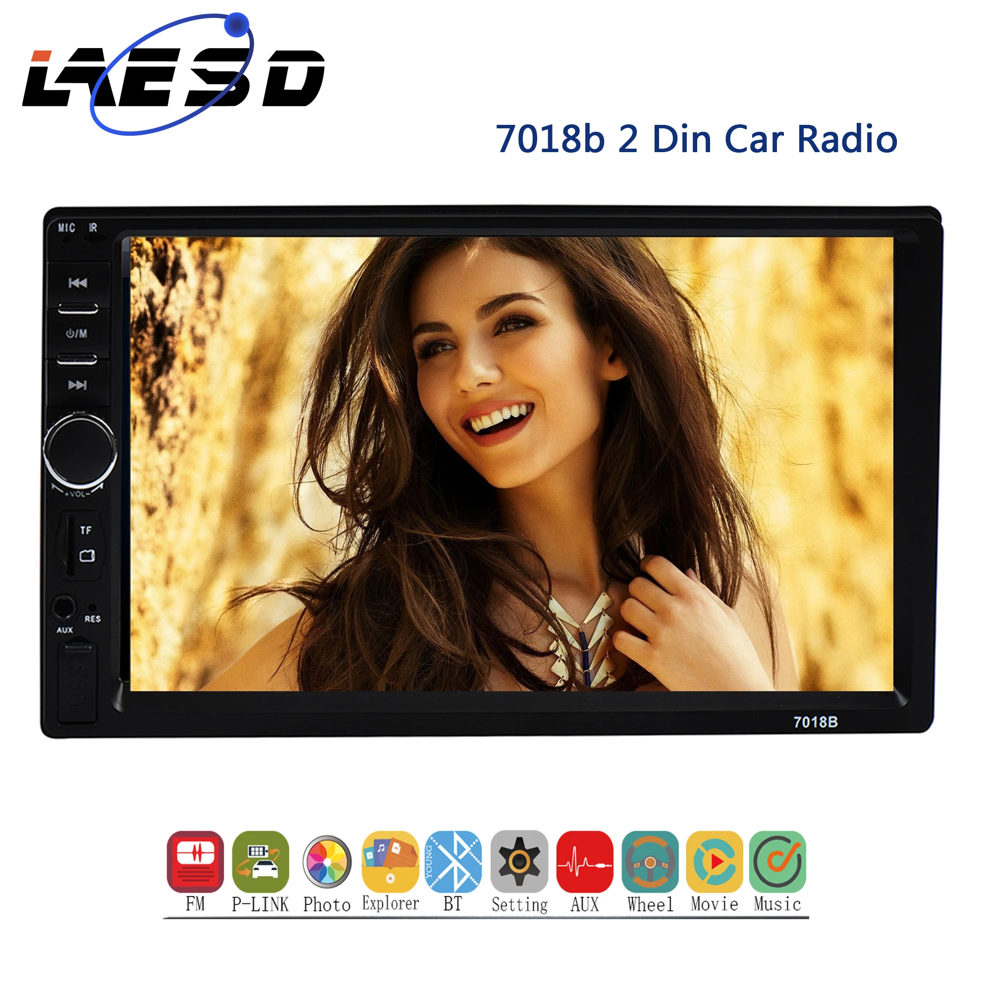Автомагнитола 7018b 2 din с сенсорным экраном HD 7 '' 1080P FM AM TF USB Wince Sys цифровое стерео