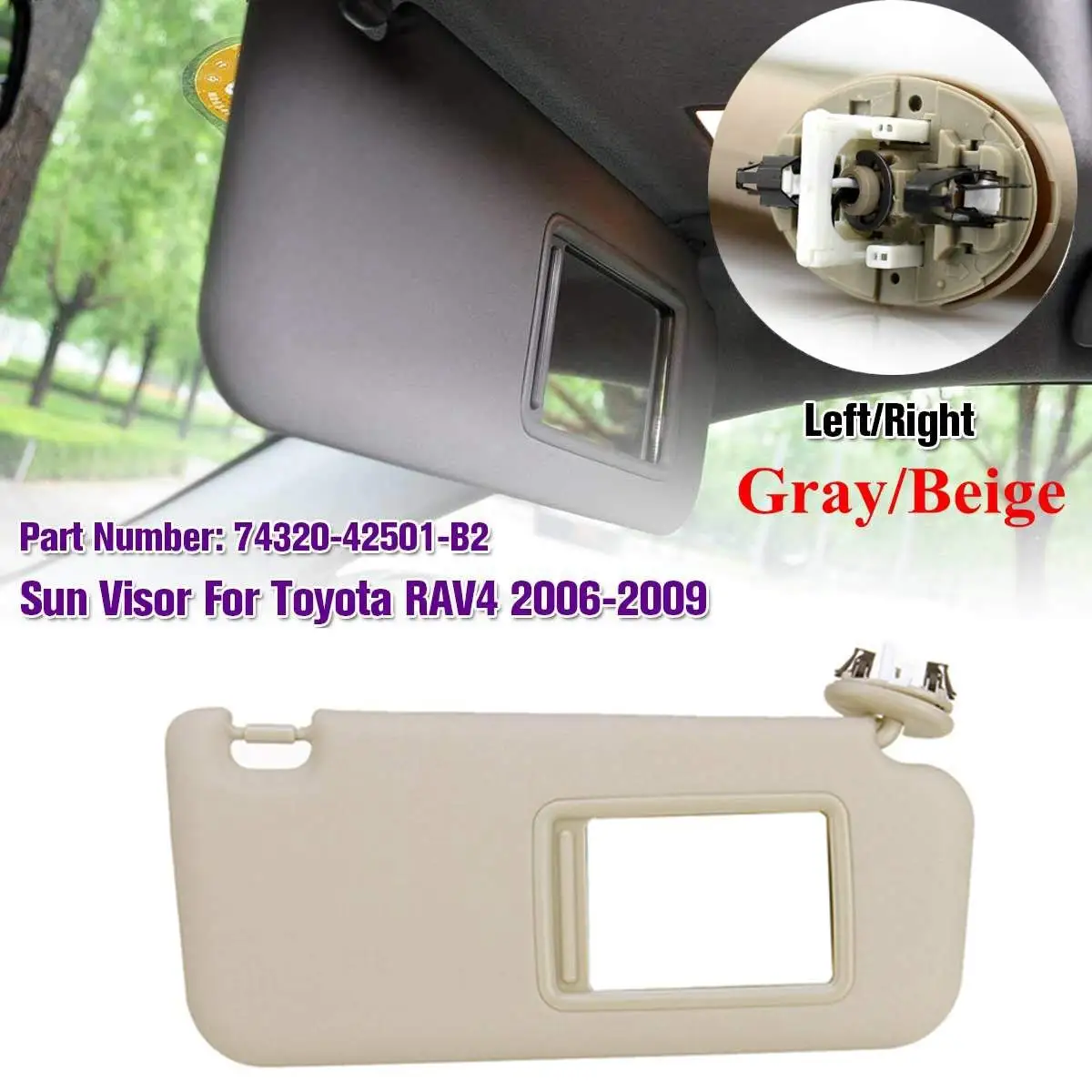 Автомобиль нужный драйвер боковое стекло Солнцезащитный козырек с зеркалом для