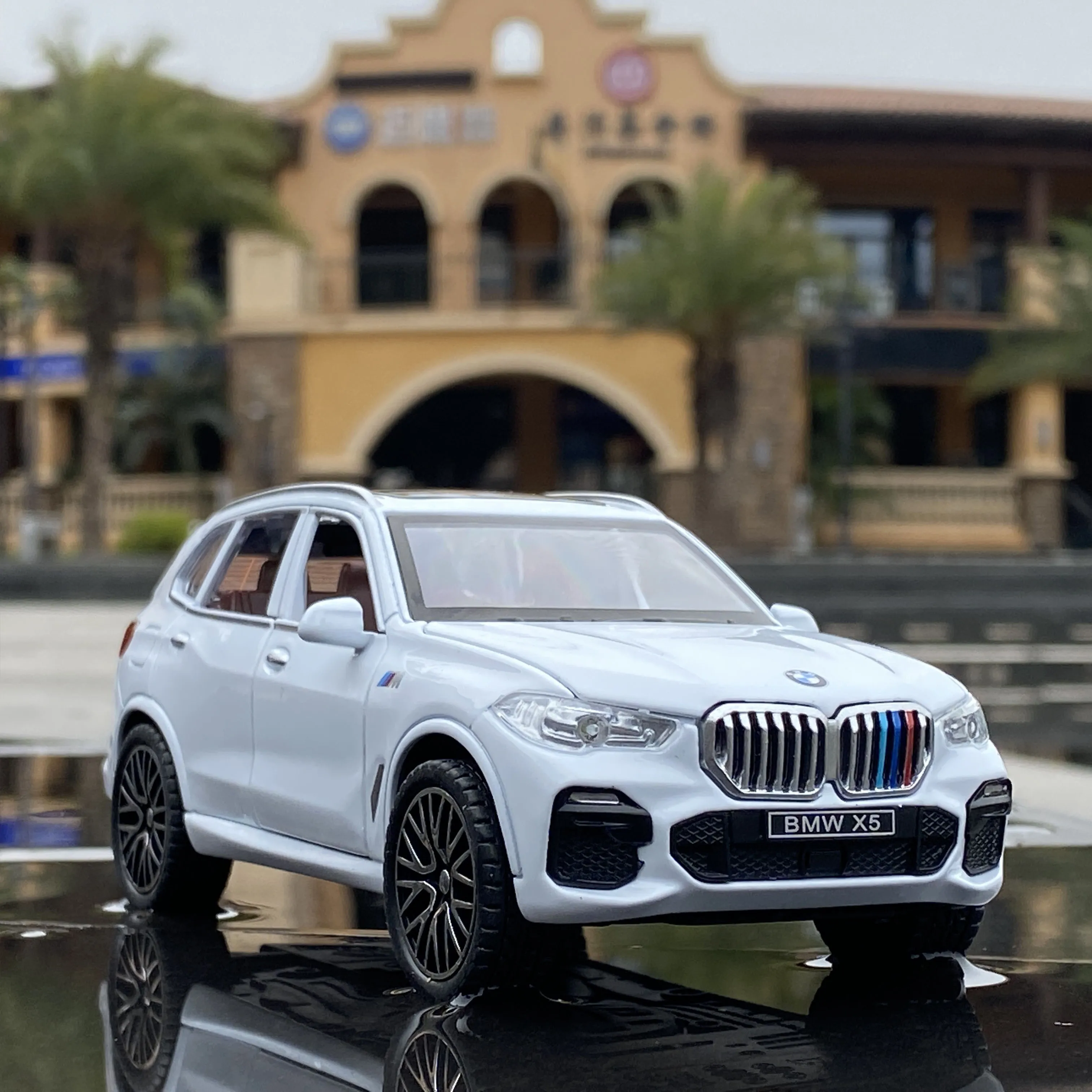 

1:32, BMW-X5, сплав, для литья под давлением, с обратной стороны, звук и светильник, модель, игрушечный автомобиль, металлический автомобиль, Diecasts, ...