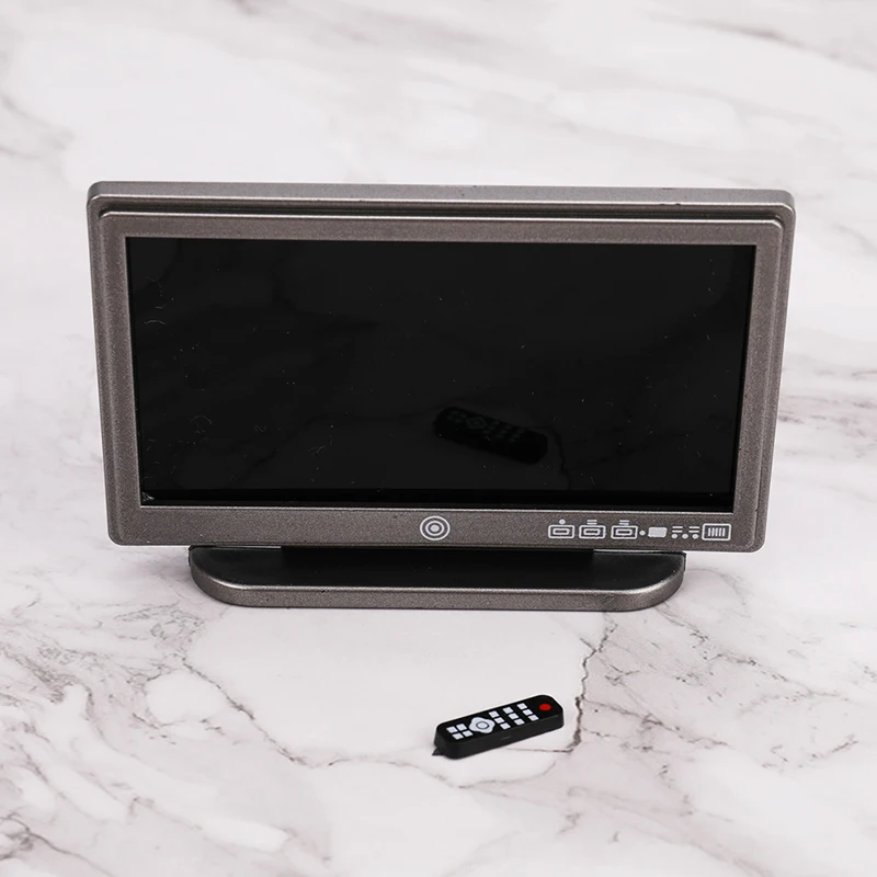 1:12 Кукольный дом ТВ дистанционного Управление моделирование миниатюрная мебель