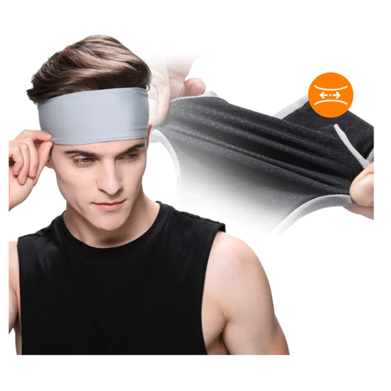 

Men Sweatband Sports Headband Stretch Elastic Women Yoga Running hair band for men Outdoor Sport Headwrap Fitness Sports safety